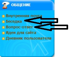 Разделы общения на Wmmail