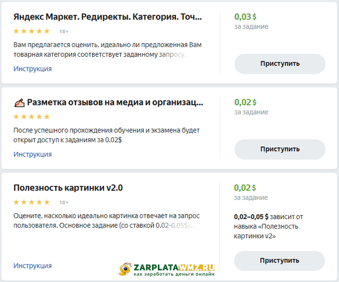 Задания на Яндекс Толока