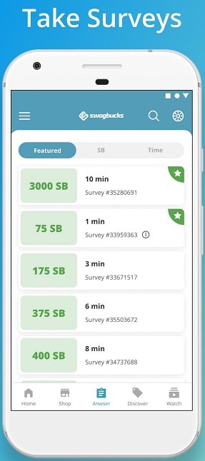 Приложение для заработка Swagbucks 